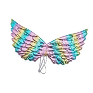Magideal - Brillante Mariposa Ala Mujeres Niñas Niños Niños Ángel Mujeres Disfraces Hada Ala Foto Prop Para Halloween, Disfraces, Navidad, Disfraces Luz Colorida