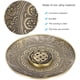 thumbnail image 4 of Quemadores de incienso redondos de bronce, porta incienso, disco quemador con patrón de flores de 9 agujeros, para regalo de incienso., 4 of 7