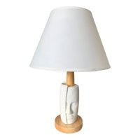 Genérico - Lámpara Mesa Artística Funcional Decorativa Blanca Jhn