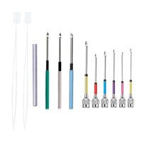 Magideal - 12 Piezas De Kits De Perforación De De Bordado De Bricolaje Herramienta De Artesanía De Enhebradores Para Adultos, Puntada De Tapiz, Principiant B