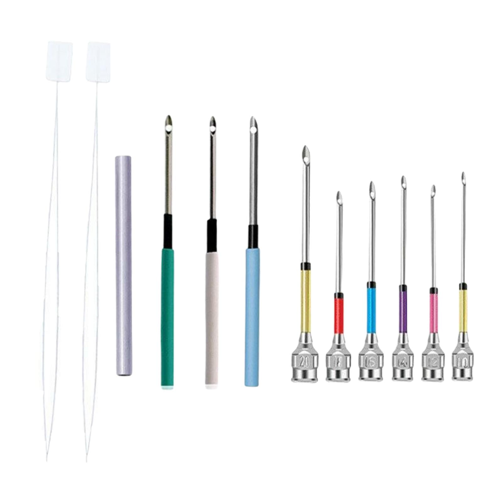 Magideal - 12 Piezas De Kits De Perforación De De Bordado De Bricolaje Herramienta De Artesanía De Enhebradores Para Adultos, Puntada De Tapiz, Principiant B