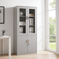 Igpro - Estante Armario Vitrina 4 Puertas Multiuso