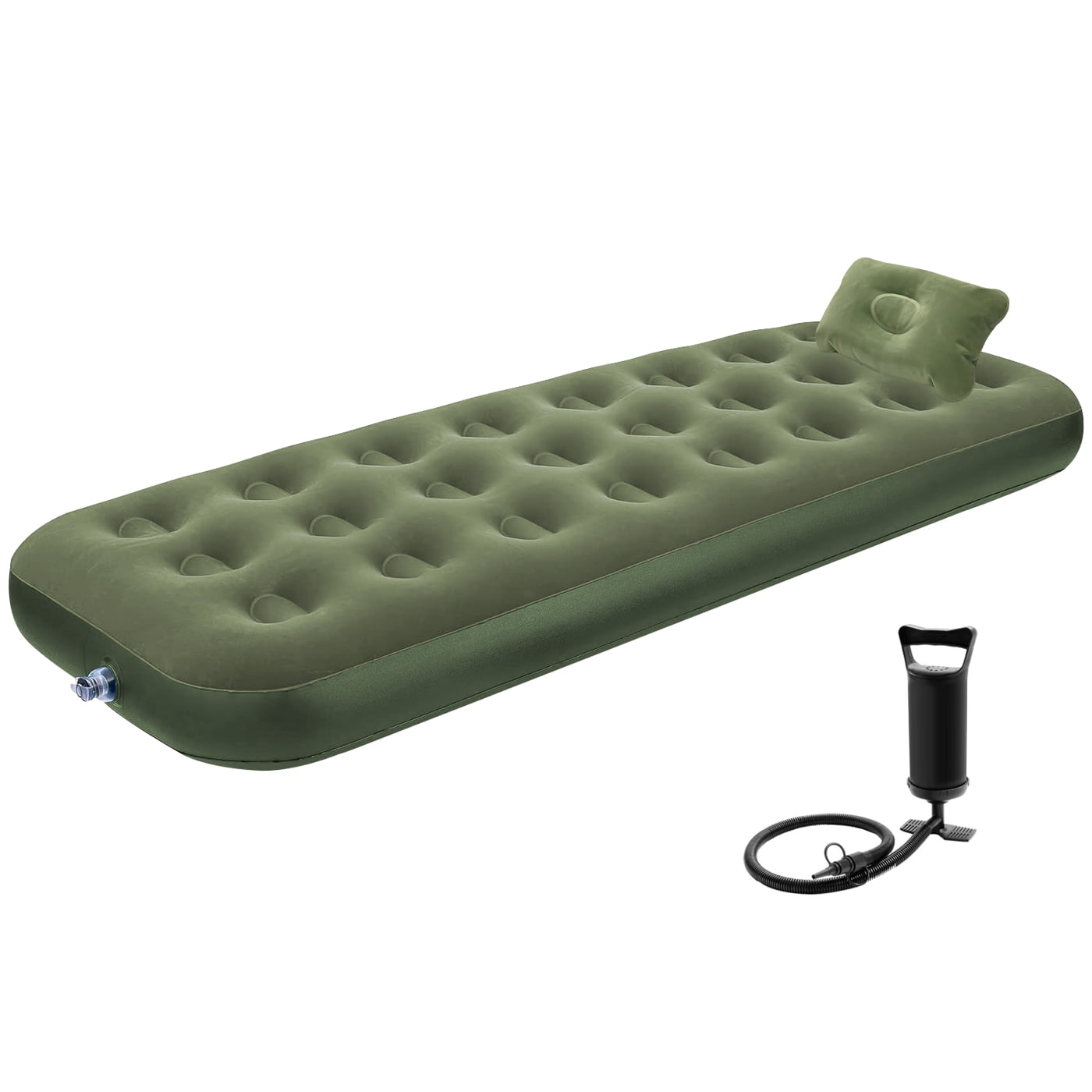 Vidita - Colchón Inflable Individual 1 Plaza Almohada Integrada Con Inflador