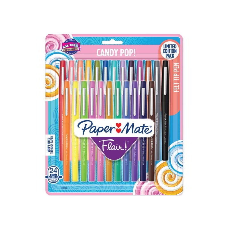 Paper Mate - Rotulador Flair Candy Pop Blister 24 Unidades / Surtido