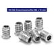 thumbnail image 4 of 100 tuercas hexagonales con inserto roscado de madera M6 x 15 mm, inserto de tornillo de aleación de zinc, tornillo de cabeza hueca roscada M6, inserto de madera para muebles, sillas y camas de madera, 4 of 5