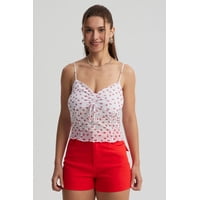 Fashionspark - Polera Mujer Mesh Pabilo Blanco