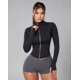 thumbnail image 1 of Chaqueta Deportiva Slim Fit Mujer Corte Crop Cierre Dorado, 1 of 4