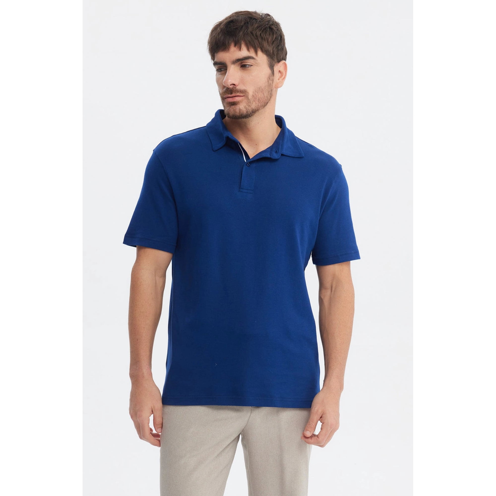 Fashionspark - Polera Hombre Polo Lisa Azul