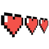 Decoración De Pared Con Tema De Minecraft De Kubik Letters Pixel Heart Zelda