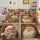 thumbnail image 2 of Christmas Gifts Santa Claus Kids Quilt Duvet Cover Set Home Textiles3-Piece Bedding Set, 2 of 5