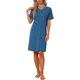 thumbnail image 2 of INSPIRE CHIC Vestido de Dormir de Encaje de Manga Corta para Mujer con Botones, Bolsillo y Mezcla de Viscosa Suave L Azul Marino, 2 of 6
