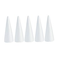 Bothyi - 5 Conos De Espuma Para Manualidades Para Centros De Mesa, Celebraciones Y Árboles De Navidad