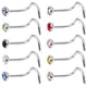 thumbnail image 3 of 10 unids nariz aros anillos rhinestone cuerpo de acero inoxidable piercing anillos 2.0mm, 3 of 3