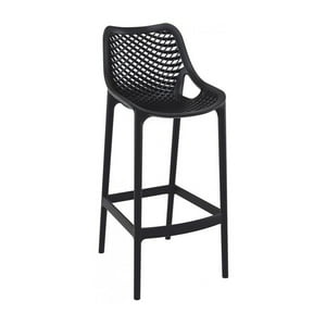 Pandalino - Taburete Negro Bardo 75Cm: Moderno| Resistente| Exterior| Interior Negro