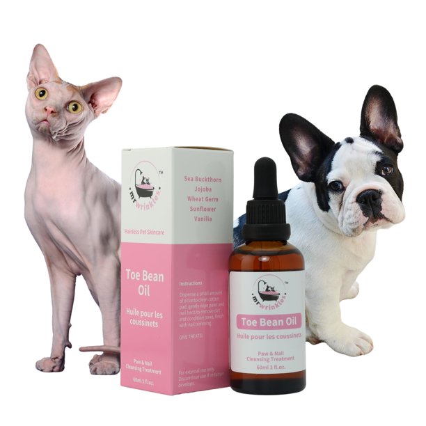 Aceite Toe Bean de MR WRINKLES: tratamiento premium de limpieza para almohadillas y uñas, 100 % natural, seguro para gatos y perros, 2 fl oz