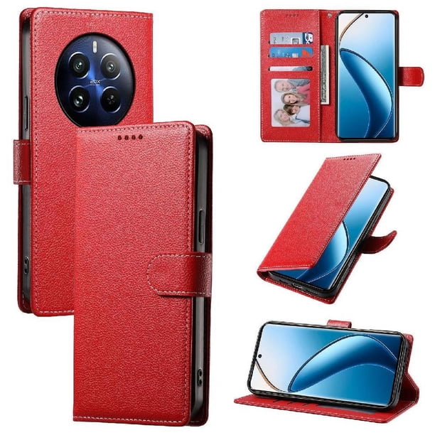 Funda para FOXDOCK Realme 12 Plus 5G– Cuero Premium, 3 ranuras para tarjetas, Protección contra impactos