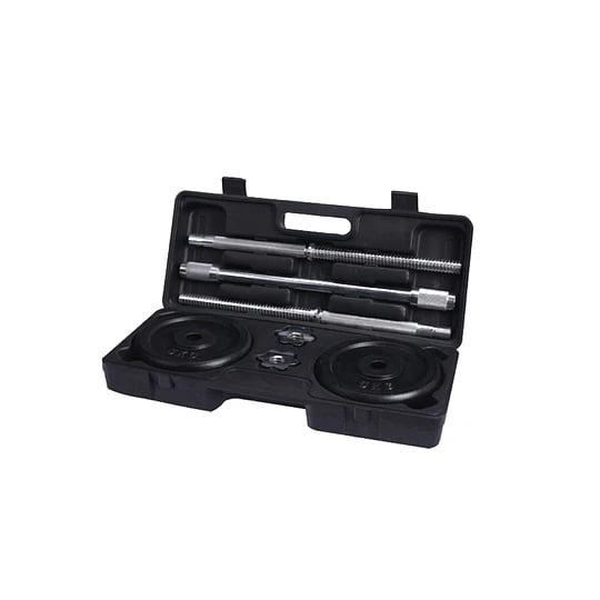 SET MANCUERNAS 25KG LIVE UP CON MALETA