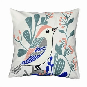 Genérico - Fundas De Cojines Bordadas A Elección 45X45 Diseño 12 Color Blanco