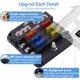 thumbnail image 2 of WUPP Bloque de fusibles de 12 V, panel impermeable para embarcaciones con LED, 2 of 3