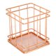 thumbnail image 2 of Cesta de almacenamiento de alambre Bin Bin Organizer Holder para Kithen Bathroom Rose Gold Cube, 2 of 5