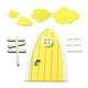 thumbnail image 4 of 1/12 Casa De Muñecas Puerta En Miniatura Accesorio De Decoración De Casa De Muñecas Amarillo, 4 of 5