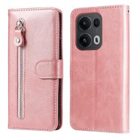Gangxun - Funda Con Cremallera Para Oppo Reno 14 Pro 5G, Carcasa Cartera De Cuero Pu Con Soporte Y Tarjetero