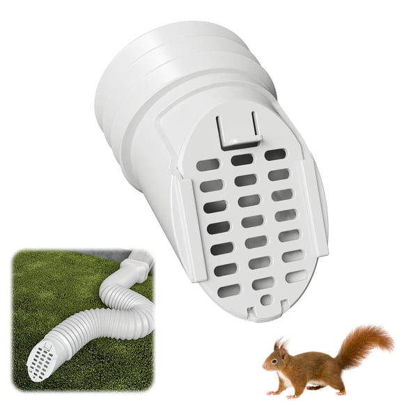Protector antirroedores para bajante Furniok, inserto giratorio de 4" en color blanco
