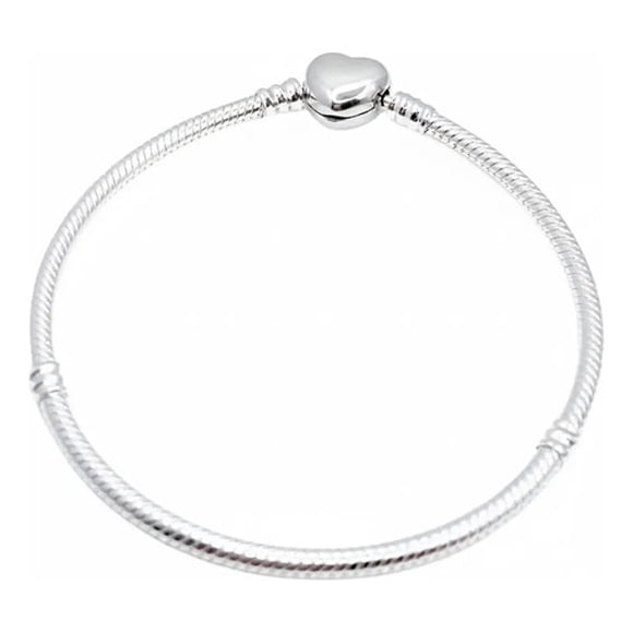 Pulsera Para Charms En Plata 925 Con Cierre Corazón Nordvik Plateado 19 Cm