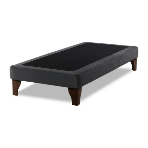 Base De Cama Europea 1.5 Plaza Gris Oscuro Felpa 105X190cm
