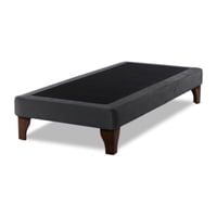 Dulces Sueños - Base De Cama Europea 1 Plaza Gris Oscuro Felpa 90X200Cm