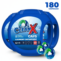 Pack X 3 Detergente Para Ropa En Cápsulas Cleanx 4En1 Ultra 3 X 60 Un