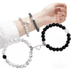 thumbnail image 2 of Pulsera pareja corazón imán howlita amor, 2 of 3