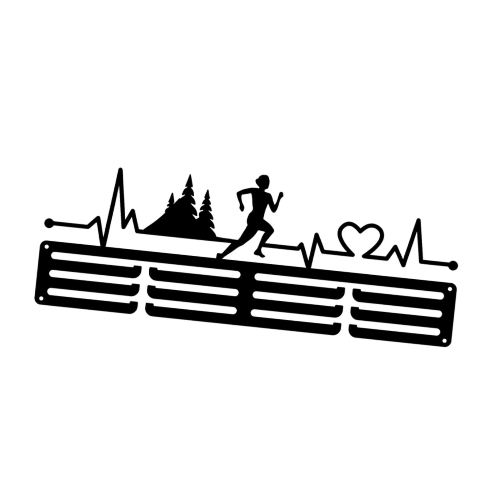 Magideal - Colgador De Metal, Organizador De La Cinta De Premiación De Exhibición, Estante De Perchero De Pantalla Resistente, Soporte De Medalla De Marco Para Estilo B