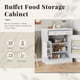 thumbnail image 1 of [Assembly Video Provided] TOPMAX Modern Freestanding Kitchen Pantry,Buffet Food Storage, Coffee Bar Cabinet with Drawer, 2 Adjustable Shelves and 2 Door Shelves for Dining, Kitchen, White, 1 of 3