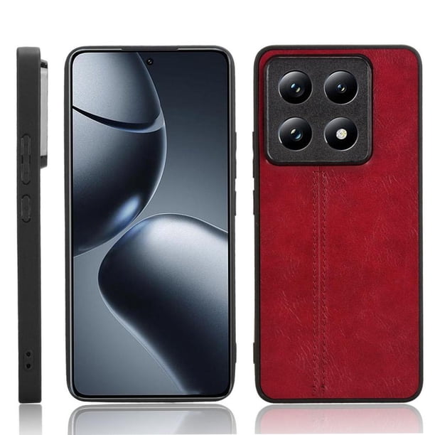 Funda Cartera Desmontable para Xiaomi 14T con Soporte y Ranuras Rojo