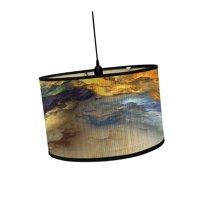 Ioensy - Pantalla De Lámpara Con Estampado De Tambor Pantallas De Lámpara Con Forma De Tambor Para Escritorio De Techo Colgante Estilo A
