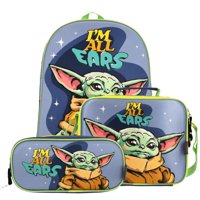 Set 3 En 1 Escolar Niño Grogu Azul Star Wars