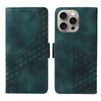 Carcasa Foxdock Iphone 15 Pro De Cuero Pu, Diseño Acolchado Clásico, Protección Contra Caídas Y Rayones