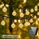 thumbnail image 5 of 1 Packs 64FT 100 LEDs IP65 Crystal Globe Solar String Lights, Outdoor Waterproof Solar Outdoor Lights, With 8 Lighting Modes, Halloween Decorations Lights Outdoor, For Garden Tree Patio Party Christma, 5 of 5