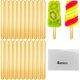 thumbnail image 1 of Palitos para paletas Romooa 30 piezas 11 cm dorados reutilizables, 1 of 7