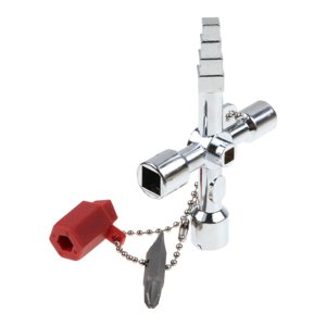 Ioensy - Llave Cruzada Multifuncional Aleación De Zinc Para Fontanero De Válvula De Gabinete De Tren