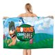 thumbnail image 1 of Loco por el Golf Toalla de playa de secado rápido con diseño temático, regalo para mujeres y niñas, ideal para cumpleaños, fans, amantes de la música, uso en la playa o al aire libre, 78 × 180 cm, 1 of 6