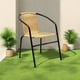 thumbnail image 3 of Silla de Terraza Ratan Metálica Beige 53x58x74 Cm, 3 of 7