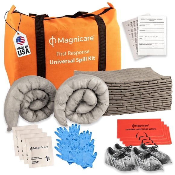 Spill Kit OSHA Approved Biohazard Clean up Kit Oil, Water