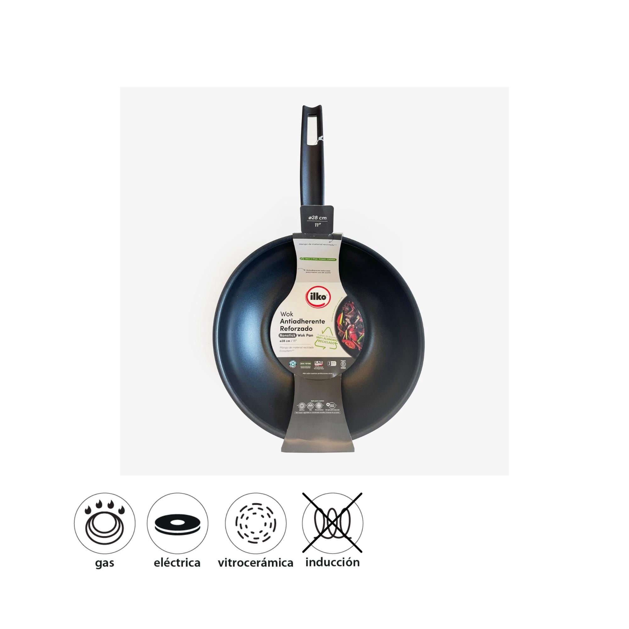 Ilko - Wok 28 Cm Every Day Aluminio Reciclado Gris 1 Piezas