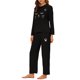 thumbnail image 4 of INSPIRE CHIC Conjuntos de Descanso para Mujer Camisetas de Manga Larga con Estampado de Gatos con Pantalones Pijamas con Bolsillos S Negro, 4 of 6