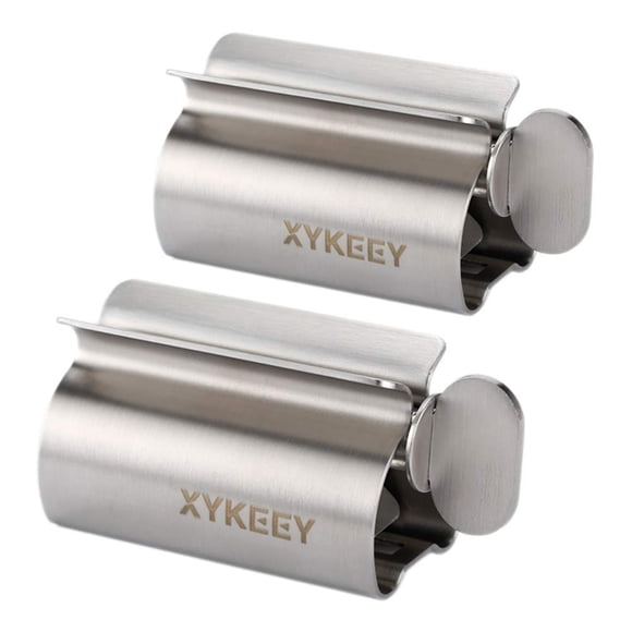 Rodillos exprimidores de pasta de dientes XYKEEY, juego de 2 unidades, de acero inoxidable