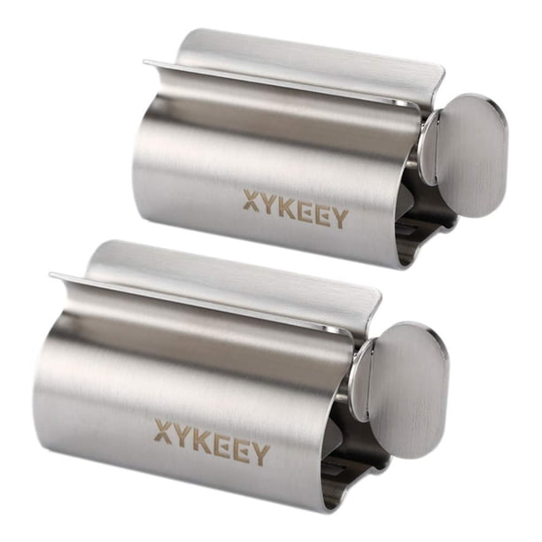 Rodillos exprimidores de pasta de dientes XYKEEY, juego de 2 unidades, de acero inoxidable