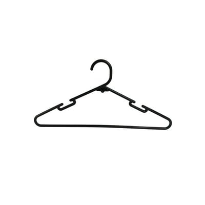 Set 6 Colgador Plastico Php06314C6 Pp Negro  Haus