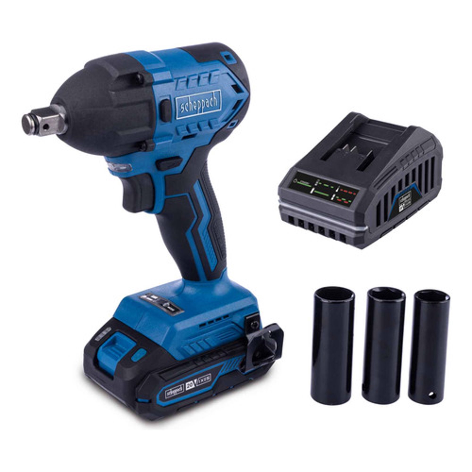 Llave Impacto Brushless 20v + Starter Kit 2ah - Scheppach